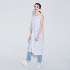 Cotton Sleeveless Long Dress_Ivory