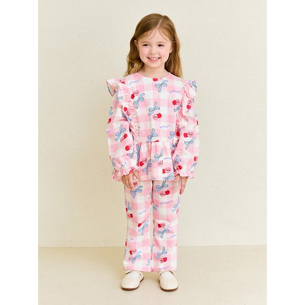 리본체리체크팬츠상하복