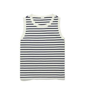 THE TANK TOP - CREAM/NAVY