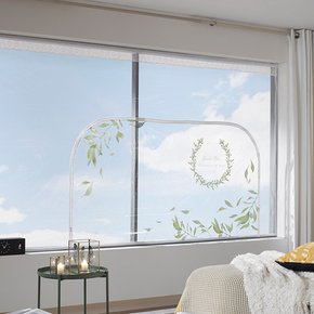 창문 베란다 외풍차단 방풍비닐 EVA 올리브 200x165cm 단열 난방 바람막이 방한 용품