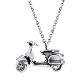 925 Silver Bike Necklace