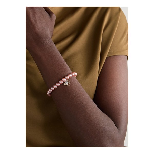 시드니에반 엔젤 피시 14k 골드 에나멜 진주 다이아몬드 브레이슬릿 1647597336215296