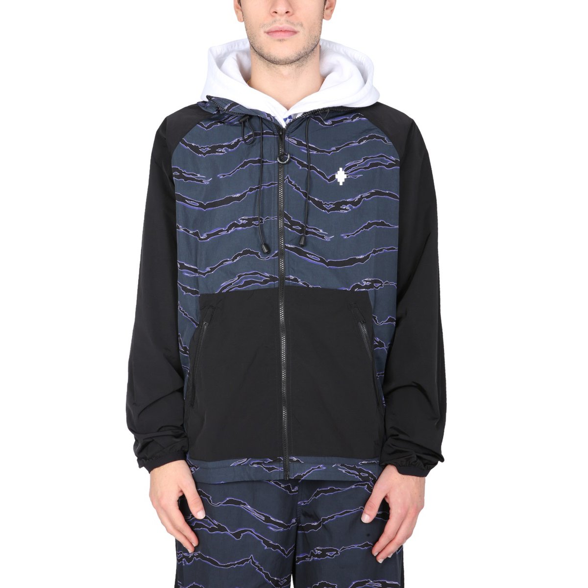 [해외배송] MARCELO BURLON COUNTY OF MILAN 윈드브레이커 WITH 크로스 프린트 B0040172502