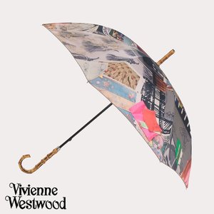 비비안웨스트우드 장우산 무드보드 프린트 롱 엄브렐라 베이지 여름 우산