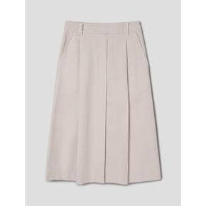 [정상가159,000원] Cotton Aline Midi Length Skirt  cream (WE3227T420)