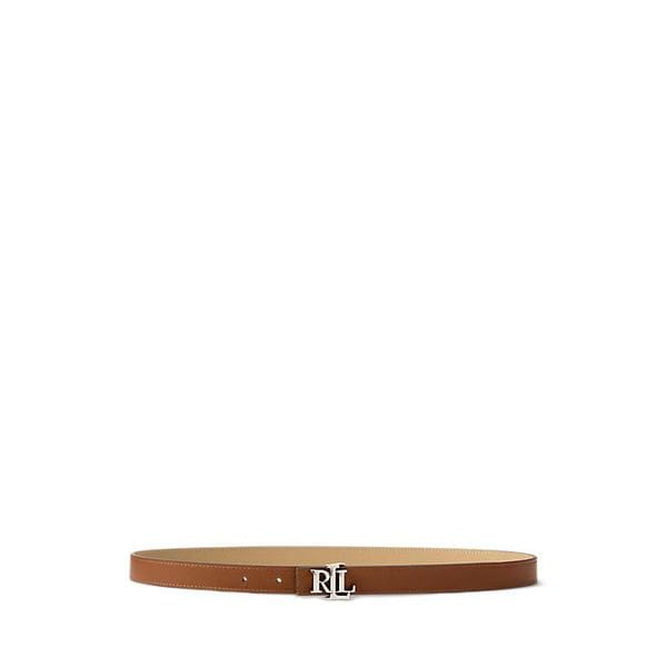 리버시블 로고 레더 스키니 벨트(WALRBLT0F320340999)