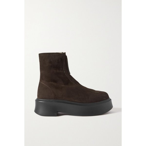 텍스처 누벅 플랫폼 앵클 부츠 브라운 30828384629495400