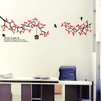 텐바이텐 봄이오면 (나무가지 2개) 그래픽스티커 포인트 시트지 스티커벽지
