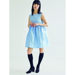 JACQUARD MINI DRESS - SKY