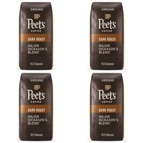 피츠커피 메이저 딕카슨스 다크 로스트 그라운드 원두 커피 Peets Coffee Major Dickasons Blend 297g 4개