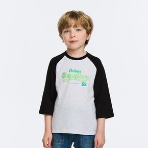 [Online Exclusive] 배색 래글런 티셔츠_QATS05611BK