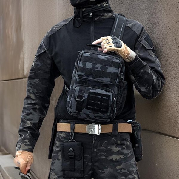 [옷자락] 남성 사각 방수 슬링백