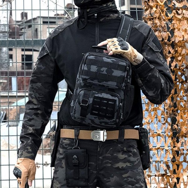 [옷자락] 남성 사각 방수 슬링백