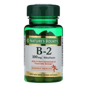 [해외직구] 네이처스바운티 비타민b-2 100mg 100정 Natures Bounty Vitamin B-2 100 mg 100 Coated Tablets