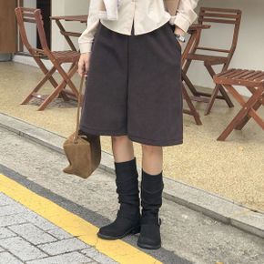 유헨느 기모 코듀로이 A라인 5부 반바지  2color _P409848043