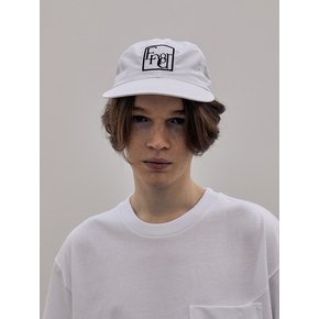 6panel logo cap (white)