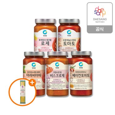 청정원 스파게티소스600g 5종 택 3개 +(증정)스파게티면 250g