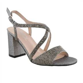 4684223 Blossom Footwear Womens Criss Cross Heels In Pewter