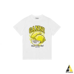 white RELAXED LEMON T-SHIRT (T3768 151) (화이트 릴렉스 레몬 반팔 티셔츠) 68364443