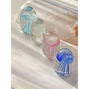해파리 빈티지 오브제 유리 문진 4종