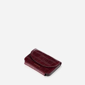 [반달 카드지갑_크로커 와인] Half Moon Wallet_Croco Wine