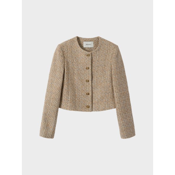 mix tweed jacket_beige