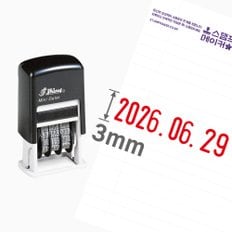 샤이니 날짜스탬프 3mm 적색 일부인 S-300 케이스랜덤