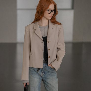 노운베러 Betty three button short jacket_Beige