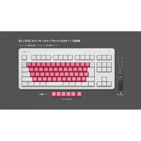 REALFORCE R3 R3S 54 M0374J 리얼 포스 히가시 프레 키보드 키보드 대응 컬러 키 캡 세트 일본어