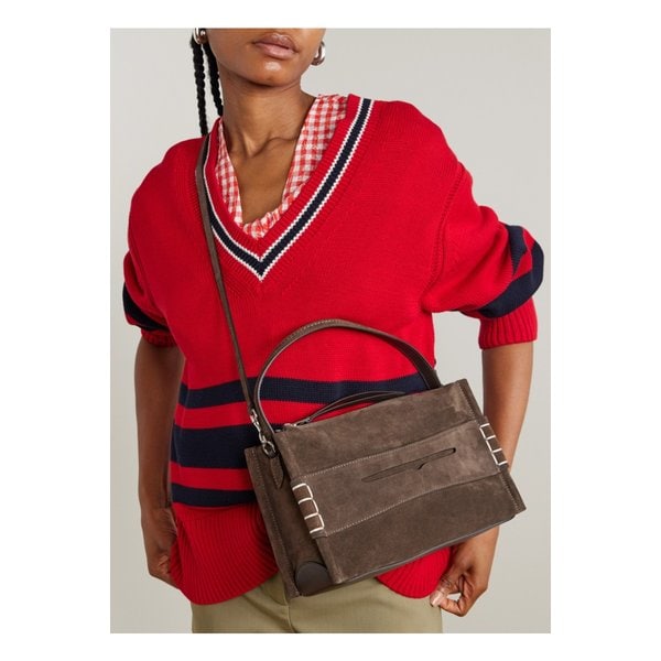 로퍼 스웨이드 숄더 백 브라운 46376663162878793