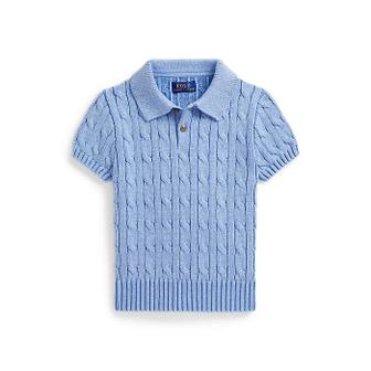 폴로 랄프 로렌 폴로 키즈 남아 2-7세 케이블 니트 코튼 폴로 칼라 스웨터(CWPOSWEB6820705400)