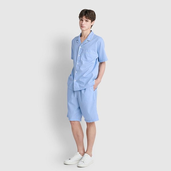 남 시어서커 패턴 5부 파자마 세트 J216201107052