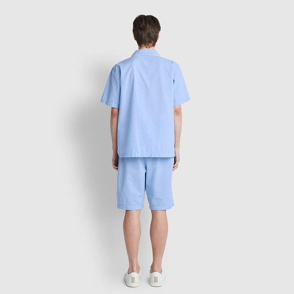 남 시어서커 패턴 5부 파자마 세트 J216201107052