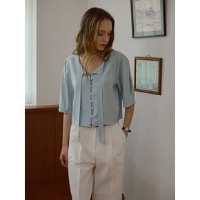 Bailey Tie Blouse [Blue]