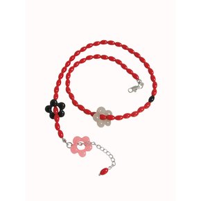 Red & Flower Necklace