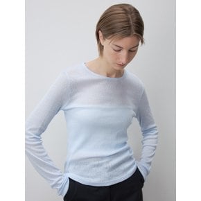 Airy long sleeve t-shirt (Sky blue)