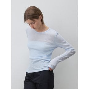 Airy long sleeve t-shirt (Sky blue)