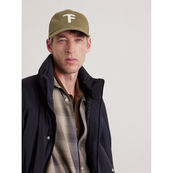 가죽 트리밍 로고 자수 코튼 트윌 베이스볼 캡 46376663162968688