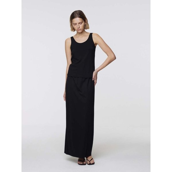 T/O easy long skirt_Black