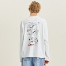 [공식]레이싱 엔지니어링 그래픽 긴팔 티셔츠 WHITE