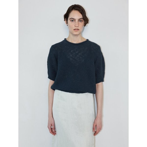 OTIZE KNIT TOP (DEEP SEA)