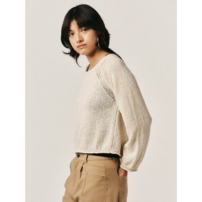 AR_Loose punching knit top