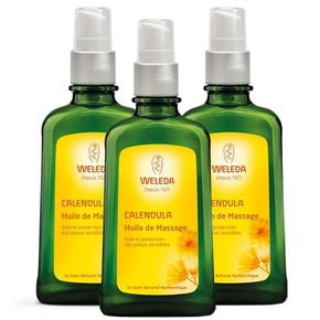 WELEDA 벨레다 센서티브 스킨 카렌듈라 마사지 오일 100ml 3개