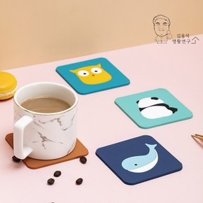 캐릭터 실리콘 컵받침대 인테리어 커피잔받침