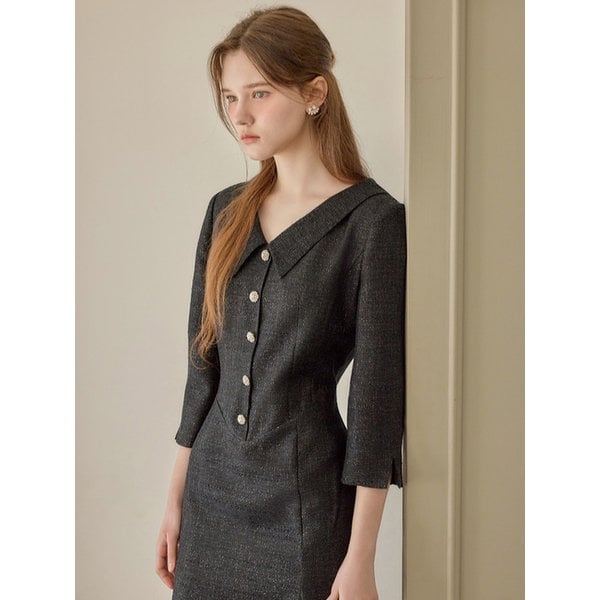 [Y]SS Calla140 쉬비긴즈 아틀리에 트위드 원피스 블랙