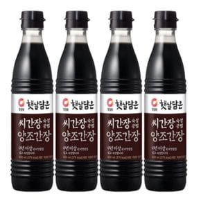 청정원 씨간장숙성 양조간장 500ml X4개