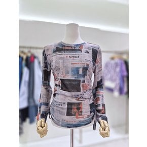옆셔링 슬림핏 시스루 긴팔 티셔츠 색상 택1 SH09TS500