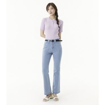 플라스틱아일랜드 포켓포인트 부츠컷 데님 팬츠 (PR2DP463)
