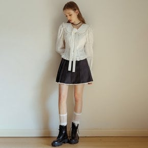 Cest_Double-layered pleated skirt