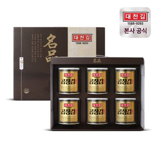 대천김 [바로배송]대천김 명품 곱창김 캔김 선물세트 30g × 6캔